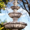 thumbnail image 5 of XBrand 58.3" Leaf Classic Bird bath Water Fountain, 3-Tier, Outdoor Garden, With Pump, White Resin, Yard, Lawn, Porch Décor, 5 of 12