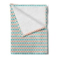 thumbnail image 2 of Geometric Soft Flannel Fleece Throw Blanket, Big Dots Circles Rows in Pastel Color Shades Repeating Spots Pattern, Cozy Plush for Indoor and Outdoor Use, 60" x 80", Coral and Pale Blue, by Ambesonne, 2 of 5
