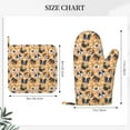 thumbnail image 3 of Disketp Cute Dogs Head Oven Mitts and Potholders BBQ Gloves-Oven Mitts and Pot Holders with Recycled Infill Silicone Non-Slip Cooking Gloves for Cooking Baking Grilling, 3 of 8