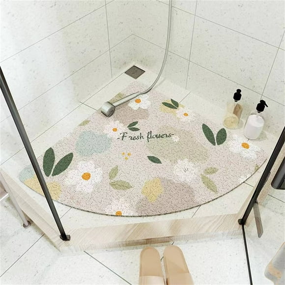 Bathroom Products Corner Shower Mat Non Slip Bath Mat Pvc Loofah Shower Floor Mats for Showers Bathmat with Drain Holes Anti Slip Shower Mat for Bathroom Floor Tub Elderly Flash Sale