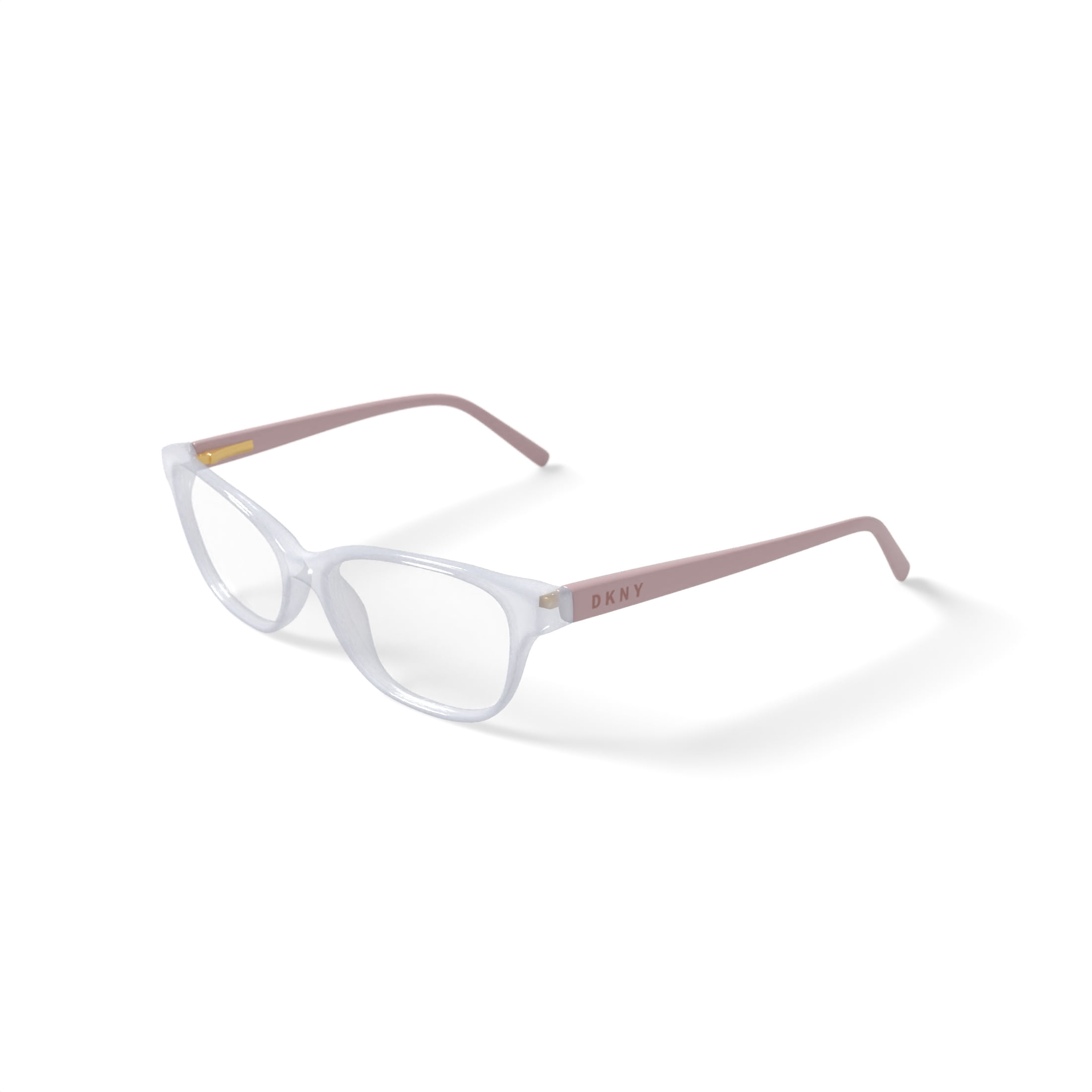 DKNY Women's DK5011 Prescription Eyeglasses with Case, Nude