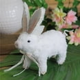 thumbnail image 3 of 8.5" White Sisal Piglet with Easter Bunny Ears Tabletop Decor, 3 of 3