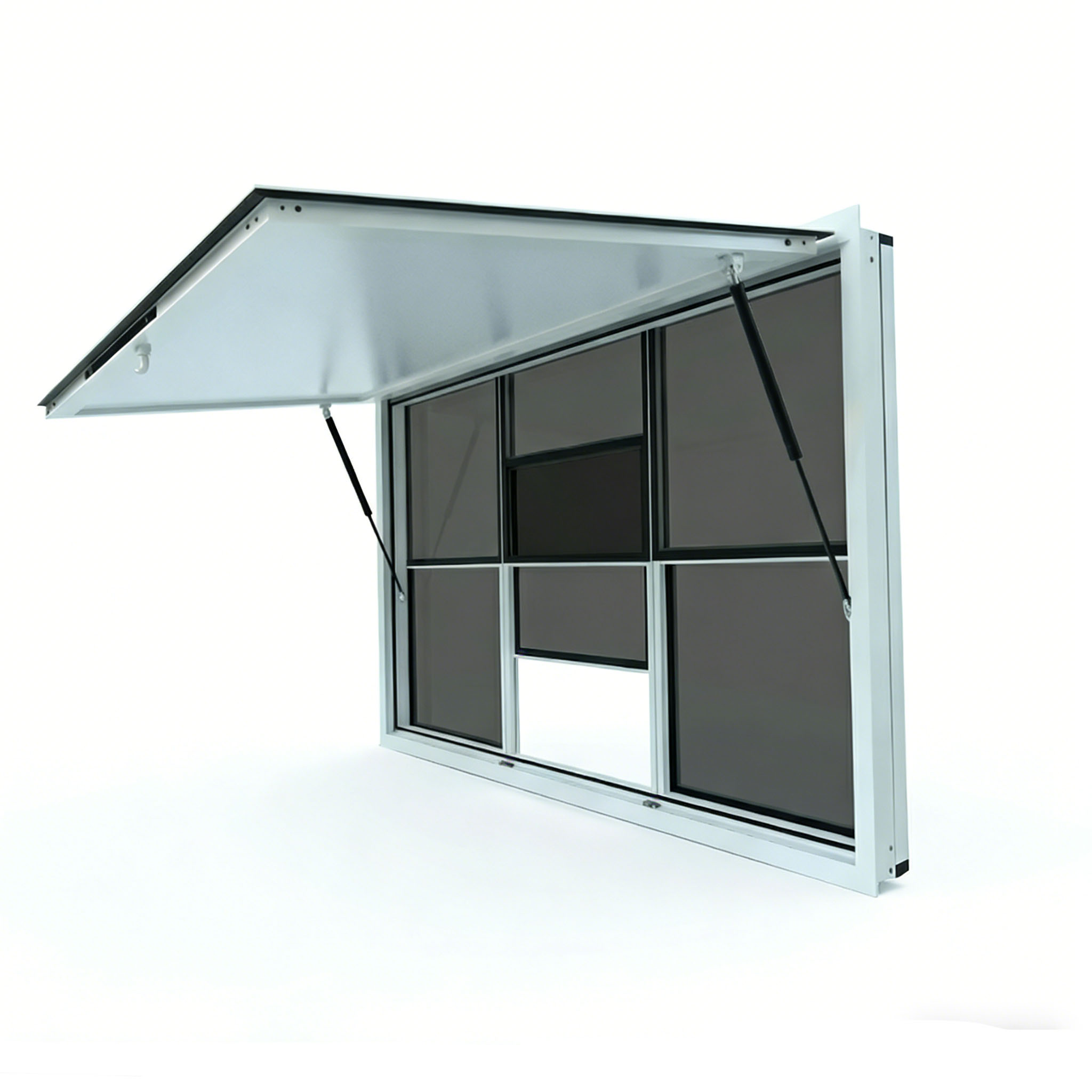 60x36in Serving Window, Concession Window with Awning Door and Drag Hook, Food Truck Window, Concession Stand Serving Window for Mobile Vending