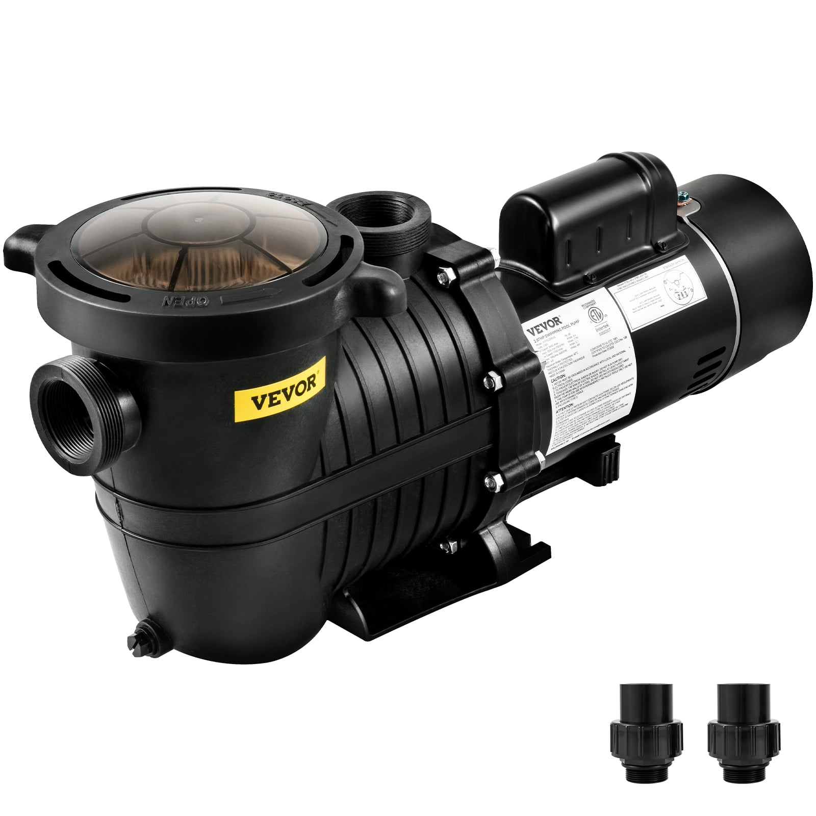 VEVOR Swimming Pool Pump, 2HP 230V, 1500W Double Speed Pump for in
