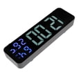 thumbnail image 4 of Reloj electrónico con espejo LED, reloj despertador digital con espejo LED de 9,1 pulgadas, relojes despertadores eléctricos LED de mayor durabilidad, 4 of 9