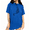 Blue, variant on Red Women's Soft Simple Safari Cheetah Line Art Graphic Short Sleeve T-Shirt Tops