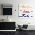thumbnail image 2 of Stupell Industries Brush Your Teeth Children's Bathroom Dental Hygiene Typography Painting Gallery Wrapped Canvas Print Wall Art, 36 x 36, 2 of 6