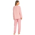 thumbnail image 3 of MintLimit Women's Solid Pajamas Sets Long Sleeve Tops and Jogging Pants Lounge Sleepwear Pjs Set, 3 of 4