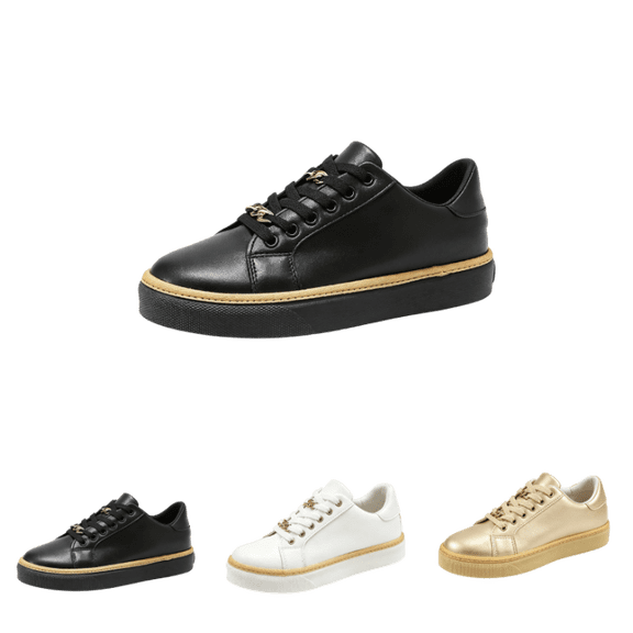 LTTVQM Glitter Shoes for Women Thick Platform Sparkly Lace Up Non Slip Fashion Sneakers Casual Outdoor Comfort Walking Shoes Black 43(US-10)