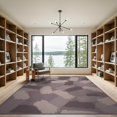 thumbnail image 2 of ODIKA 9'x12' Washable Area Rug Mauve Subtle Vintage Painterly Forms Muted Plum Balance Asymmetrical for Master Suite, California King, Under Bed, Non-Shedding, Easy Care, 2 of 7