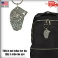 thumbnail image 4 of T-Rex Head Keychain, Dinosaurs, Tyrannosaurus Rex, Fossils, Bones, Key Fob, Key Ring, Keys, Zipper Pull, Luggage Tag, Backpack, Pewter, Over 300 Keychains Designs, Handmade in the USA A205KC, 4 of 6