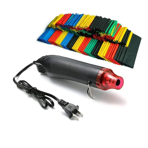 Heat Shrink Tubing Kit,Mini Heat Gun   328 PCS Heat Shrink Wrap Tube2:1.
