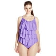 thumbnail image 2 of Cole Of California Womens Plus Shirred Hipster Swim Bottom Separates, Iris, 20W, 2 of 3