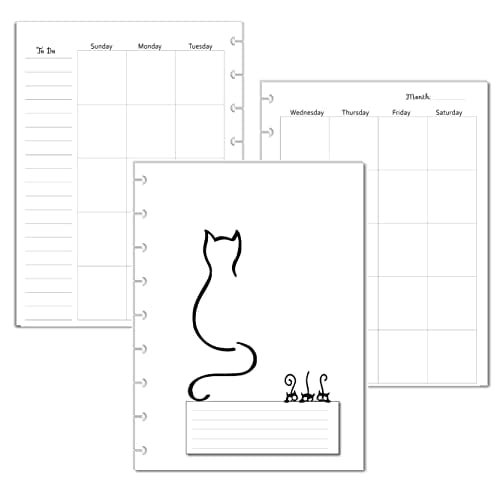 Undated Monthly Calendar Refills for 9 Disc Happy Planners (Cat)
