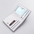 thumbnail image 4 of Men Canvas Wallet Short Bifold Durable with Coin Pocket Folding Casual Gray White, 4 of 8