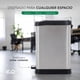 thumbnail image 3 of Bote de Basura de Acero Inoxidable Pack 2 con Pedal y Cesto Removible Capacidad 8L Cocina y Baño, 3 of 7
