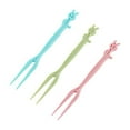thumbnail image 4 of 50pcs Fruit Fork Disposable Plastic Fork Two Tooth Fork Dessert Cake Fork, Disposable Supplies, 4 of 6