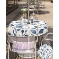 thumbnail image 5 of nqOlkjepod Blue Floral Spring Outdoor Tablecloth with Umbrella Hole & Zipper, Elegant Summer Flower Pastoral Round Table Cover 54 Inch, Dining Waterproof Table Cloth Protector for Patio/Party/Picnic, 5 of 7