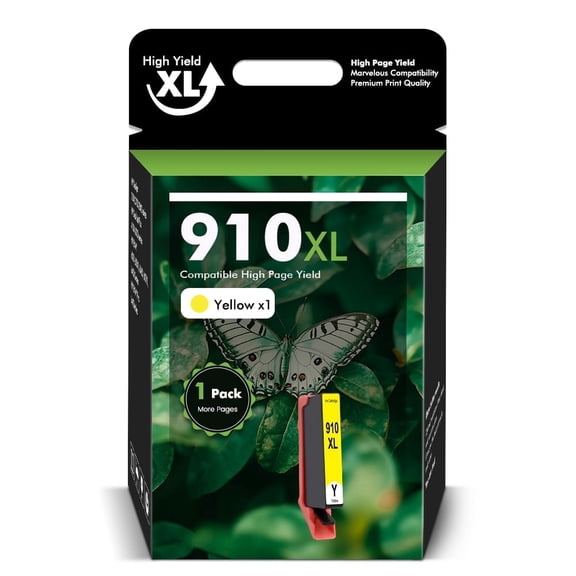 910XL Ink Cartridges Compatible for HP910 910XL Combo Pack for OfficeJet Pro 8020 8025 8028 8035 8010 8022 8015 8018 Printer ( 1 x Yellow )