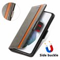 thumbnail image 2 of Case for Samsung Galaxy S21 FE 5G Cover Leather Wallet Folio Case Book Design Flip Magnetic Closure - Grey, 2 of 5