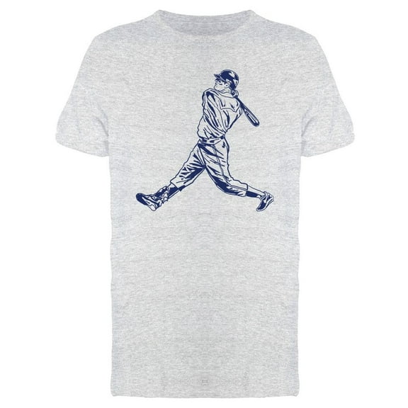 Baseball Hitter Sketch T-Shirt Men -Image by Shutterstock, Male Medium