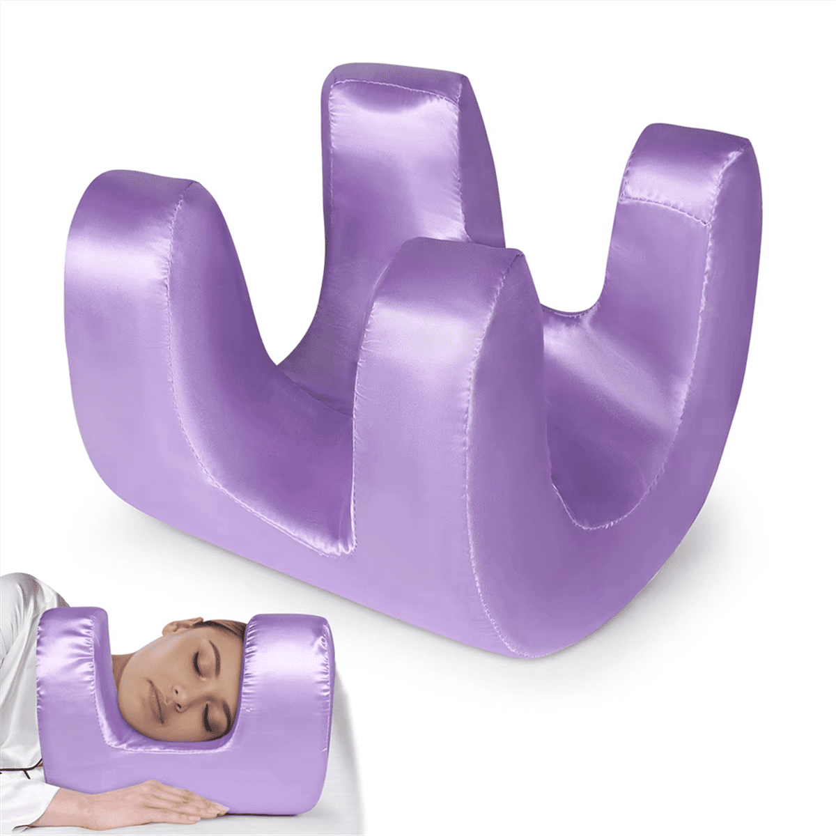 Face Pillow for Wrinkles Anti-Wrinkles-Aging Beauty Pillow Soft Memory Foam  Wrinkles Back or Side Sleeping Pillow
