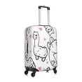 thumbnail image 3 of Easygdp Alpacas and Hearts Print Elastic and Washable Suitcase Protective Cover with Hidden Zipper Fits 18-32 inch Luggage -Small, 3 of 9