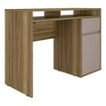 thumbnail image 1 of Pemberly Row Bureau d'Ordinateur Moderne en Bois d'Ingénierie avec Rangement, Noyer, 1 of 11