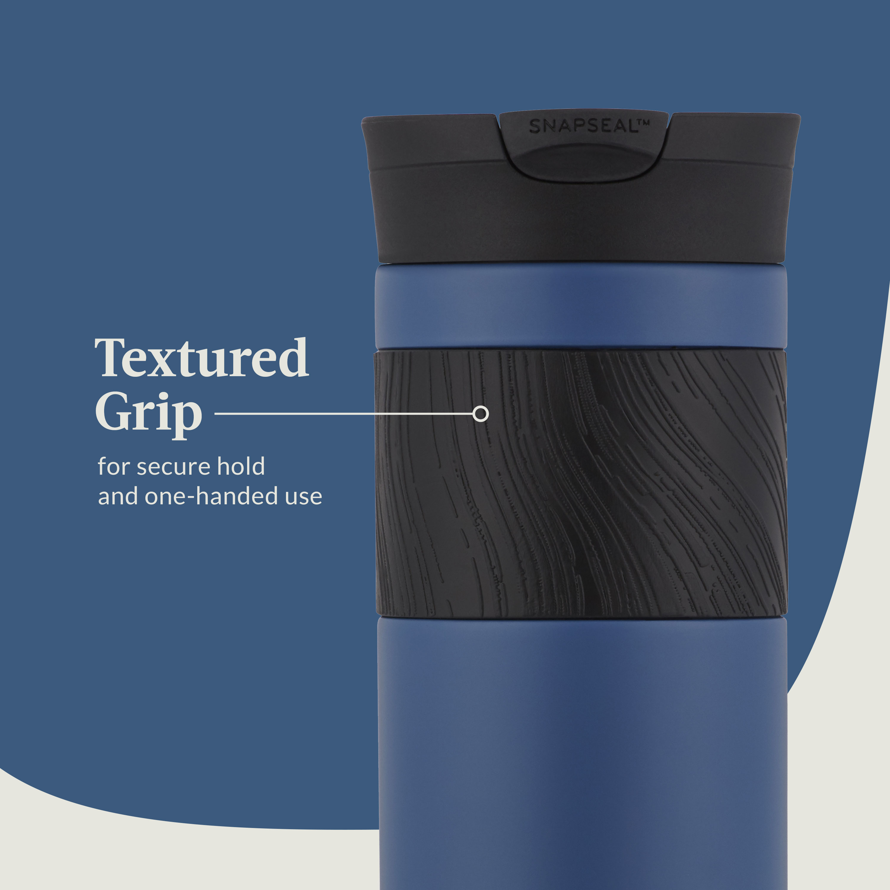 Contigo Byron 2.0 Stainless Steel Travel Mug with SNAPSEAL Lid and Grip Blue Corn, 20 fl oz. - image 5 of 6