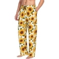 thumbnail image 2 of Balery Yellow Polka Dot Sunflower print Men's Pajama Pants,Ultra Lightweight Pjs,Lounge Pant-Medium, 2 of 9