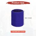 thumbnail image 3 of Uxcell 12PCS Bandas de sudor deportivas, muñequeras de algodón absorbentes para entrenamiento/baloncesto/correr [Azul zafiro, 8cm de ancho], 3 of 7