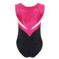 thumbnail image 4 of TiaoBug Kids Girls Gymnastics Tumbling Leotards One Piece Sparkly Ballet Sleeveless Cutout Back Bodysuit Hot Pink 10, 4 of 6