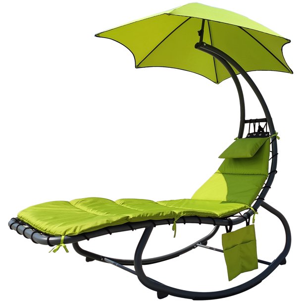 BalanceFrom Hanging Rocking Curved Chaise Lounge Chair Swing with