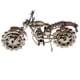 thumbnail image 1 of Escultura de motocicleta retro, modelo de motocicleta, herrería, decoración del hogar Bronce, 1 of 7
