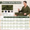 thumbnail image 6 of FashGudim Mens Lightweight Waffle Knit Robe Soft Kimono Spa Bathrobes Knee Length Summer Robes (Army Green,S/M), 6 of 6