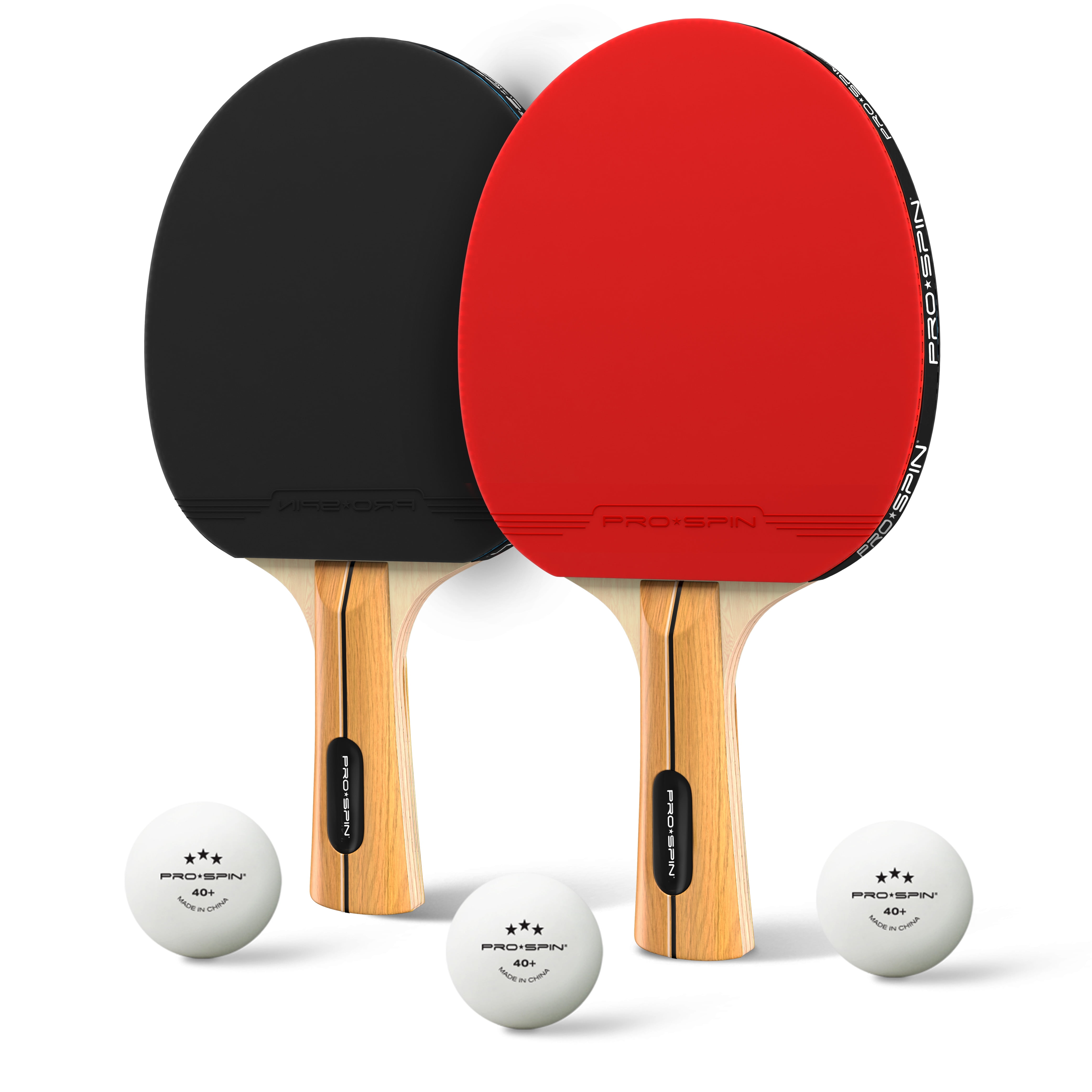 Hectare Gewoon Acht PRO-SPIN Ping Pong Paddles, 2-Player Set, High-Performance Table Tennis  Rackets, 3-Star Ping Pong Balls, Compact Storage Case - Walmart.com