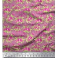 thumbnail image 1 of Soimoi Satin Silk Fabric Geometric Design,Leaves & Floral Artistic Print Fabric by the Yard 42 Inch Wide, 1 of 1