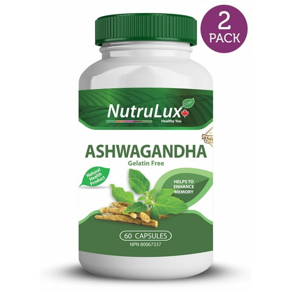 Ashwagandha ( 500 mg Ashwagandha ) Halal Gelatin Free Capsules(Pack of 2)