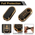 thumbnail image 4 of Funda de Llave de Coche de Silicona TPU de Tonos Negro y Dorado para Fiat 500 Cabrio/Nuova para Fiat 500C/500L/500X/600 - Funda de Control Remoto de 3 Botones, 4 of 6