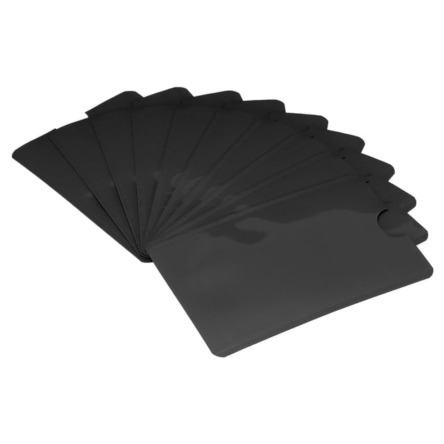 Funda Protectora Uxcell NFC Fundas para tarjetas de crédito bloqueadoras de RFID Negro 15Pack