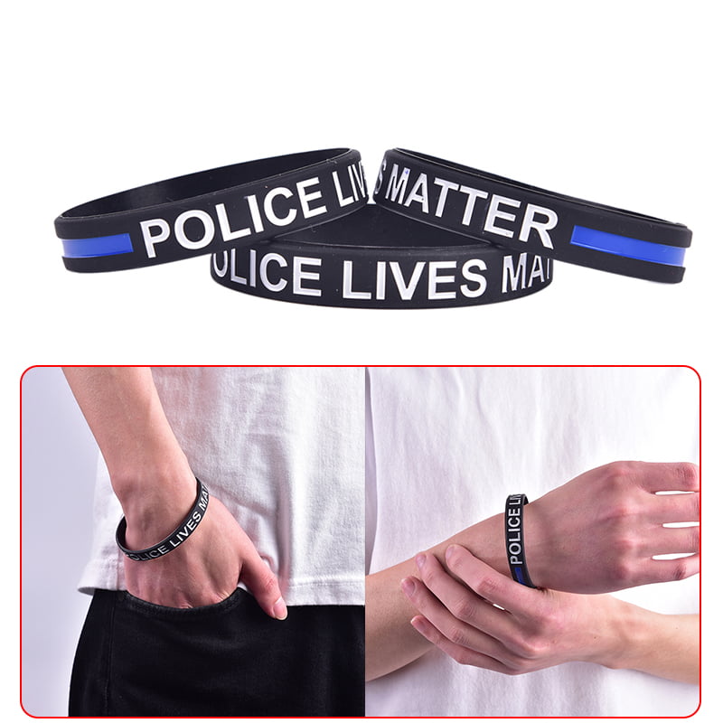 Thin Blue Line Bracelet BLUE LIVES MATTER Wristband Support Law Enforcement 20 