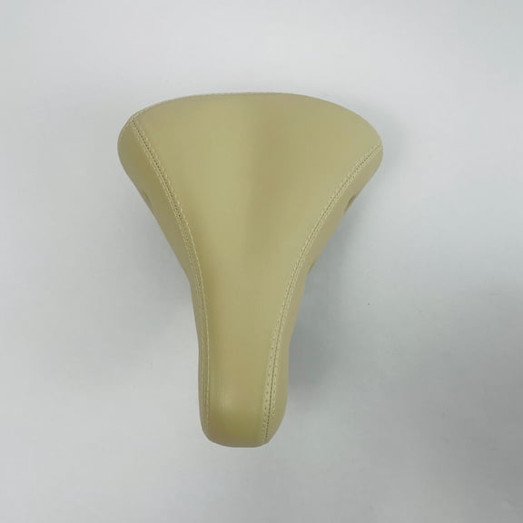 pxqual Leather Bicycle Seats, Wide Bicycle Seat for Women and Men, Beige