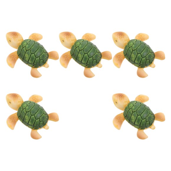 EeaseMX 5 adornos de resina con forma de tortuga marina para micropaisaje, decoración de macetas