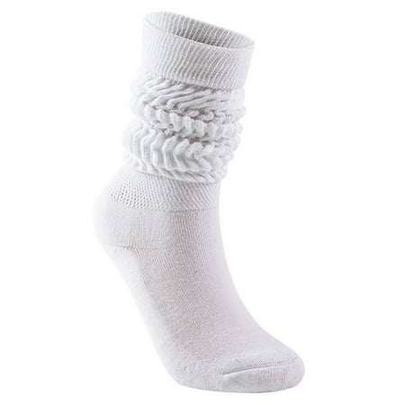 

OOKWE Women Men Multicolor Slouch Boot Socks Casual Extra Long Loose Stacked Chunky Ruched Bubble Scrunch Knee High Stockings