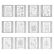thumbnail image 2 of 12pcs Plantillas de dibujo Plantilla de pintura de Navidad Árboles Ciervos Patrón floral Multifuncio Abanopi Plantillas, 2 of 6