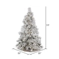 thumbnail image 3 of Vickerman 3.5' Flocked Alberta Artificial Christmas Tree, Warm White LED Lights, 3 of 4