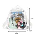 thumbnail image 1 of Mini mochila transparente de PVC para mujer, bolso de hombro pequeño de viaje para estudiantes y niñas Fivean unisex, 1 of 2