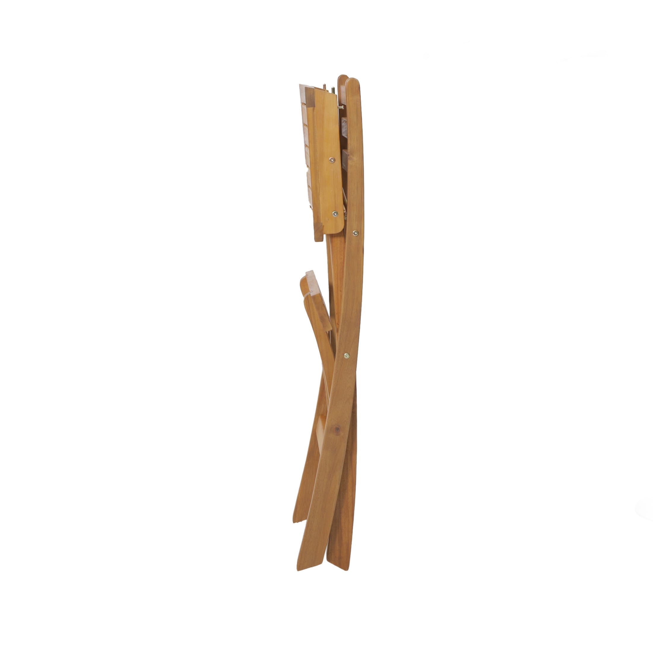 Granvel Outdoor Outdoor Acacia Wood 31 Inch Folding Barstool, Teak