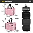 thumbnail image 3 of Travel Toiletry Bag with Metal Hook Large Capacity Cosmetic Bag Toiletry Bags for Travel, Gym, Camping Pink Gift Pattern, 3 of 9