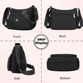thumbnail image 3 of Crossbody Bags for Women, Large Purses with Multiple Pockets, Female Shoulder Bag Lightweight Oxford Cloth Travel Purses, Pink, 3 of 8